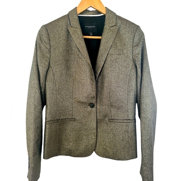 Banana Republic Metallic Gold Wool Blazer - Picture 6 of 15